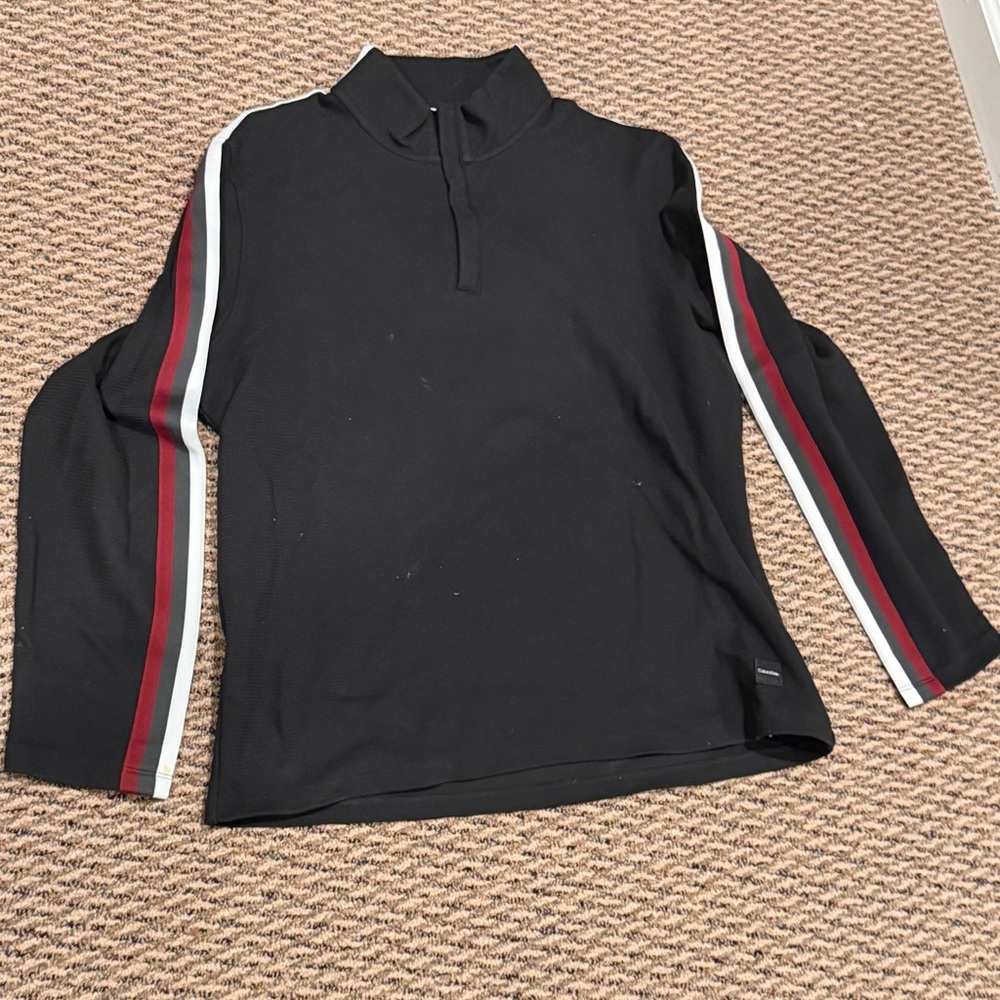 Calvin Klein Men's Striped Ribbed Pullover - Picture 3 of 11